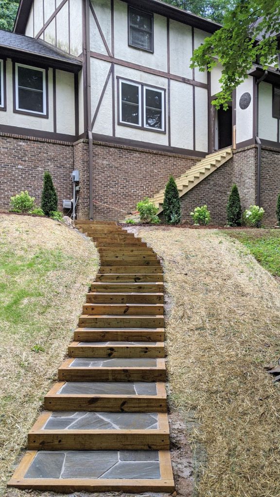 flagstone walkway and steps