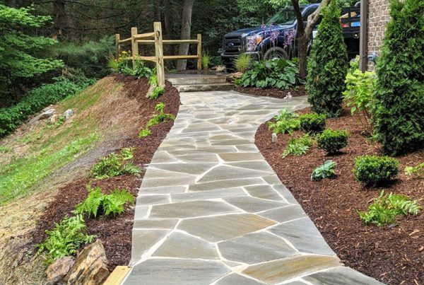 flagstone walkway and steps