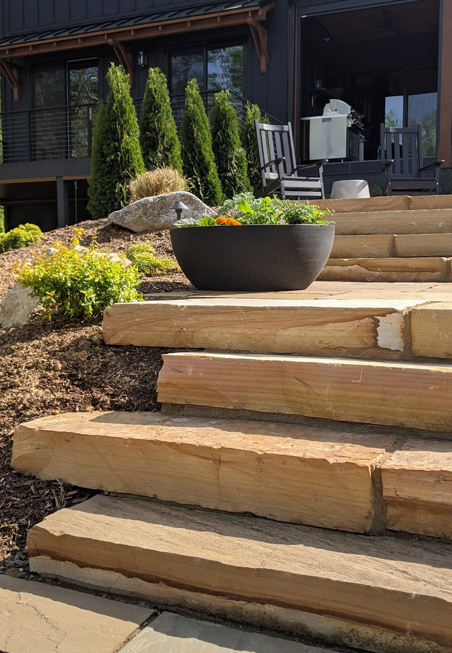 Natural slab steps