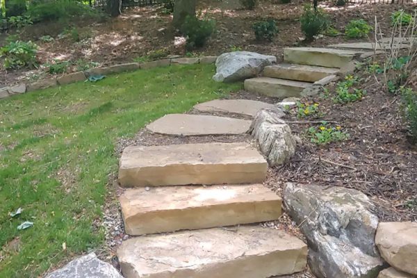 stone staircase landscape design