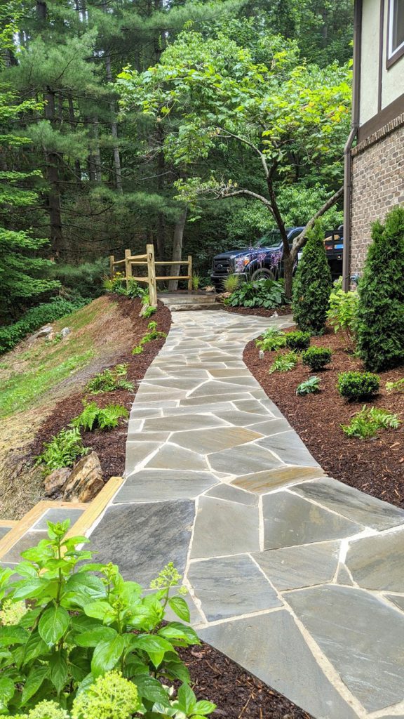 flagstone walkway and steps