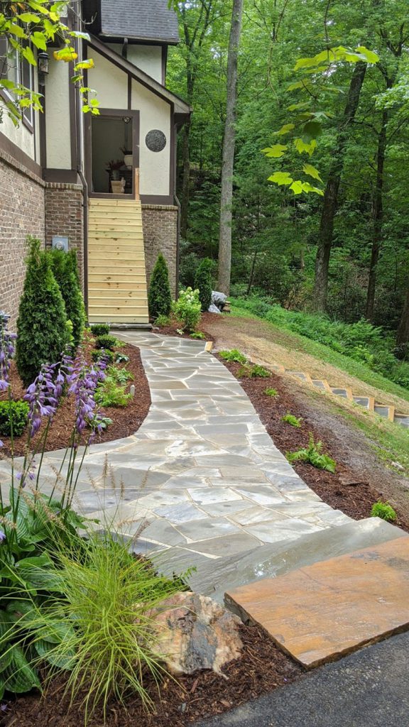 flagstone walkway