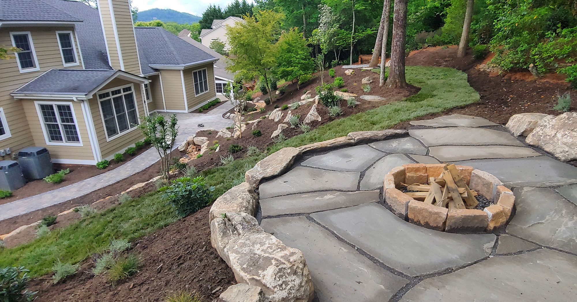 Natural Backyard Fire Pit Design and Build