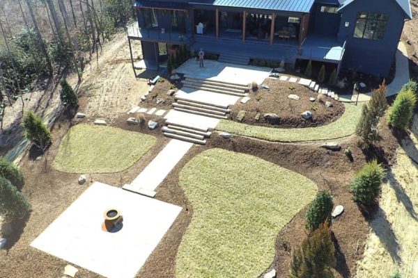 Backyard landscape renovation
