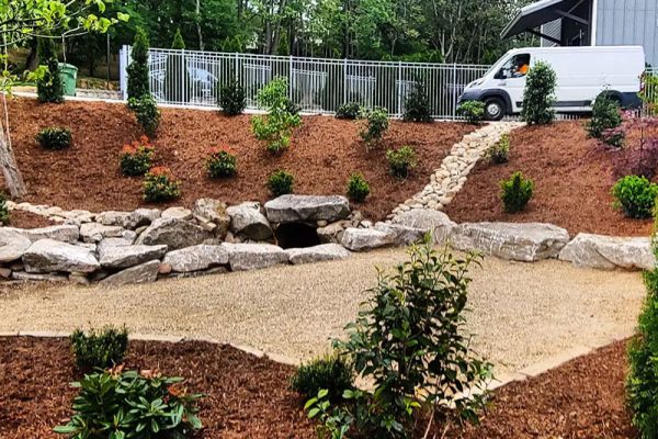gravel patio design and install